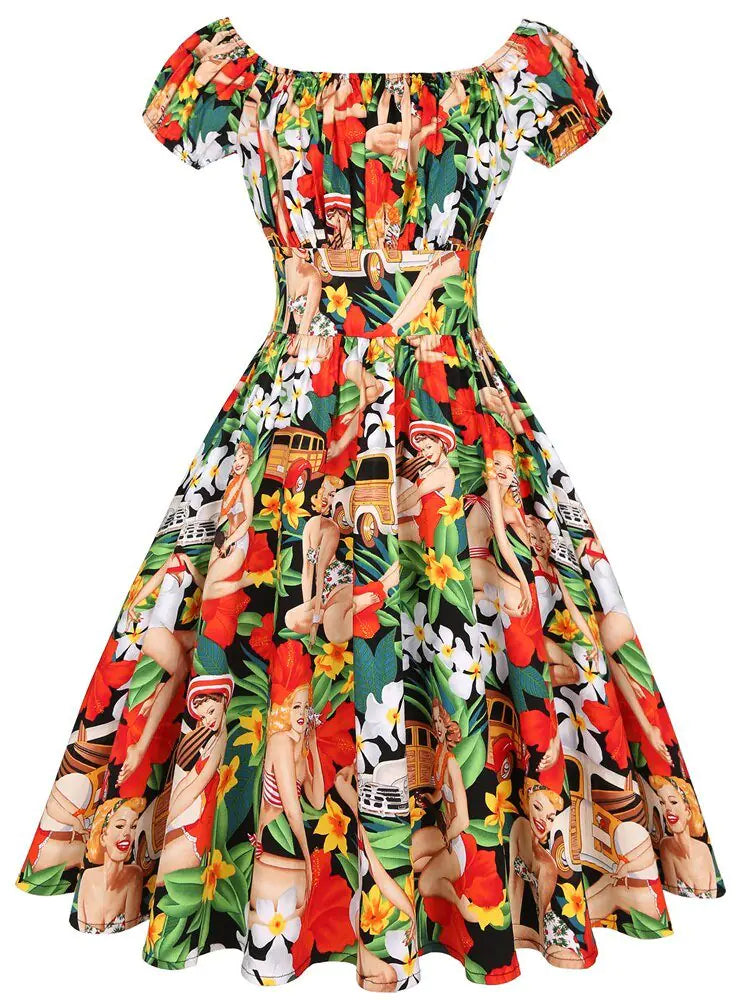 Rockabilly Women Swing Dress - Authentifactor