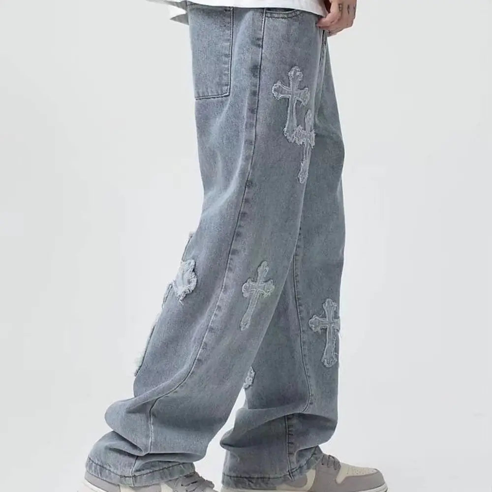 Men Streetwear Baggy Jeans - Authentifactor