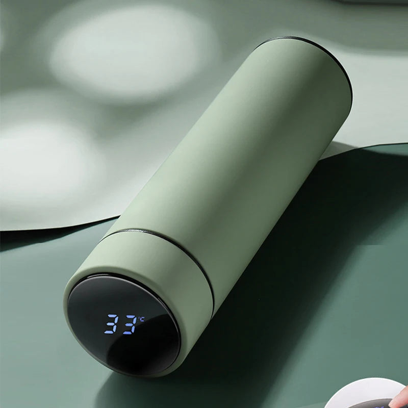 "500ml Smart Stainless Steel Water Bottle with Temperature Display - Leakproof Vacuum Flask for Coffee & Milk - Perfect Christmas Gift!" - Authentifactor