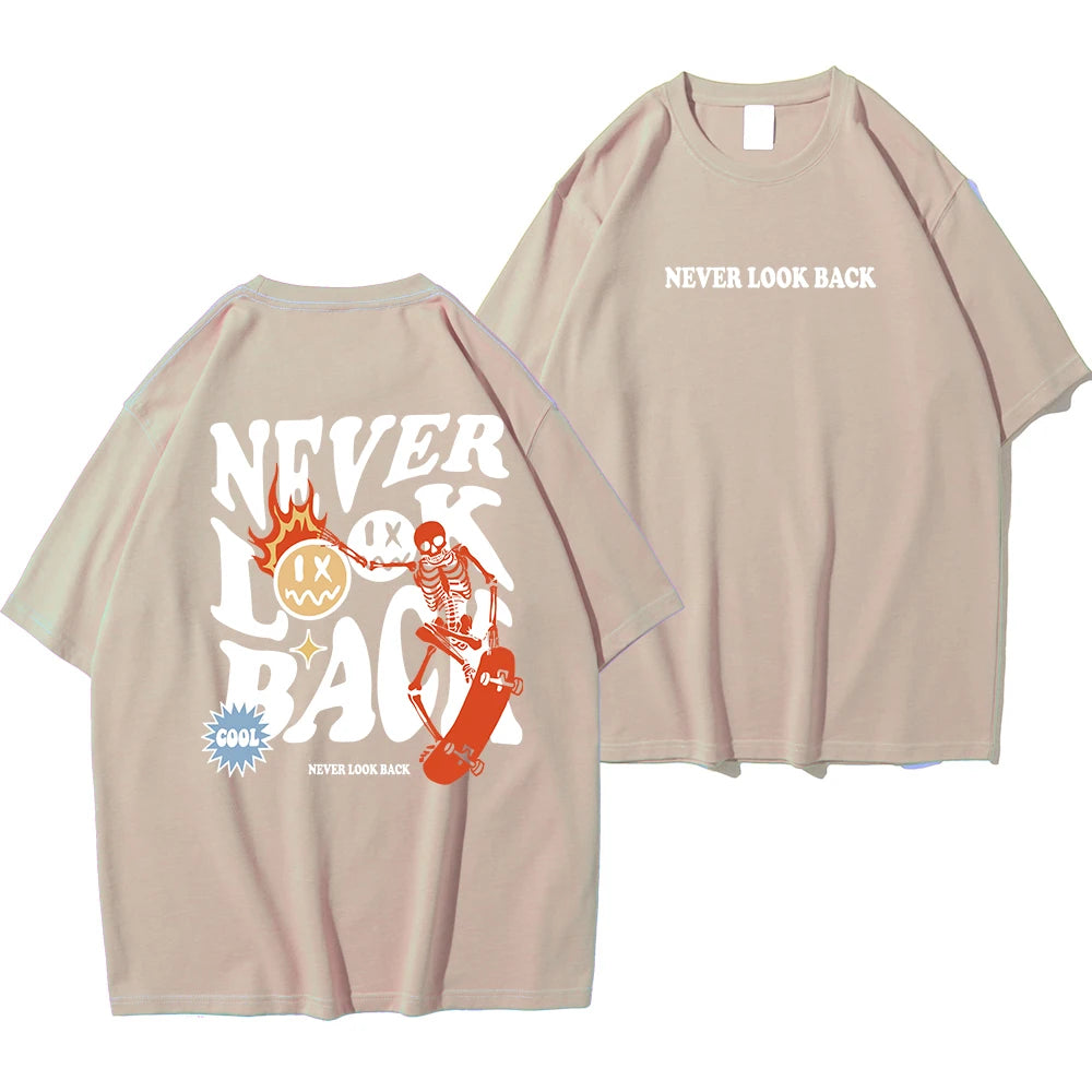 Trendy Skull Print Cartoon Tee - Stylish 100% Cotton Crewneck for Men - Authentifactor