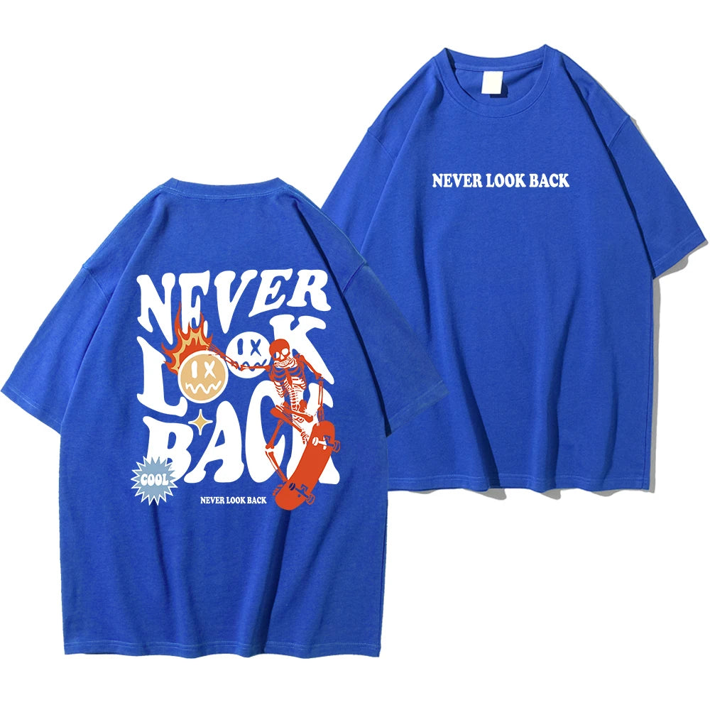 Trendy Skull Print Cartoon Tee - Stylish 100% Cotton Crewneck for Men - Authentifactor