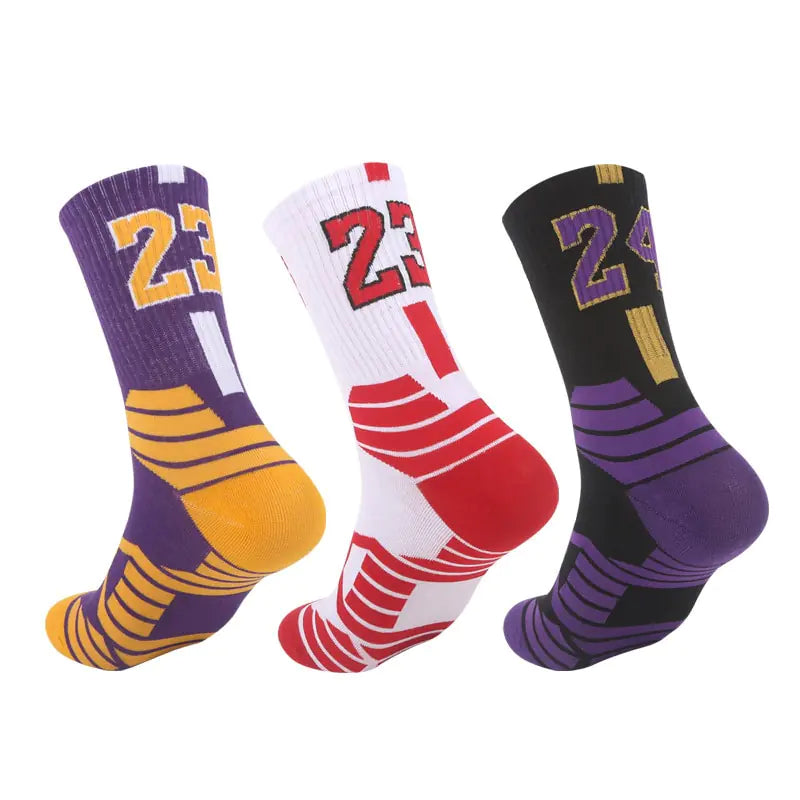 Breathable Non-Slip Professional Basketball Socks for Men, Women, and Kids - Ideal for Sports, Cycling, Climbing, and Running - Authentifactor