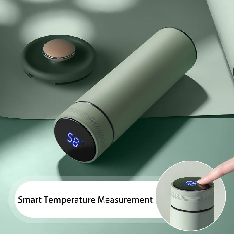 "500ml Smart Stainless Steel Water Bottle with Temperature Display - Leakproof Vacuum Flask for Coffee & Milk - Perfect Christmas Gift!" - Authentifactor