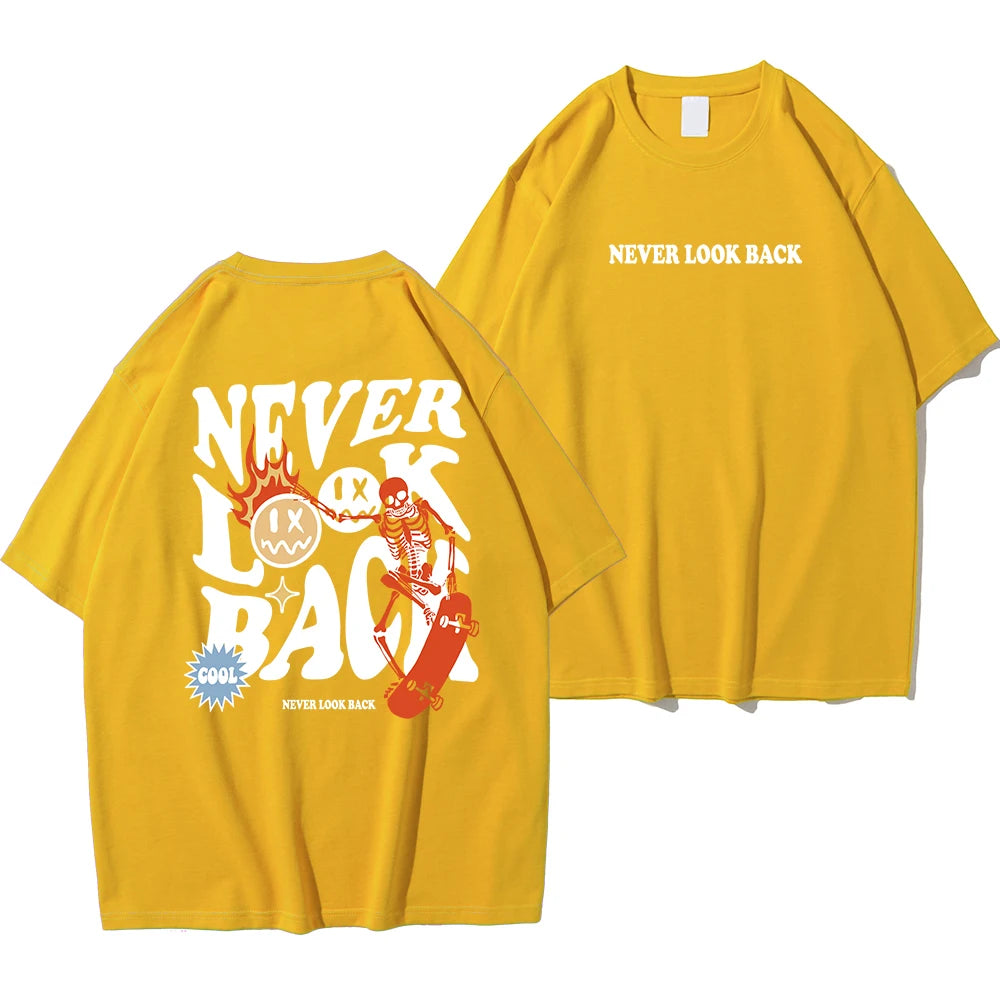 Trendy Skull Print Cartoon Tee - Stylish 100% Cotton Crewneck for Men - Authentifactor