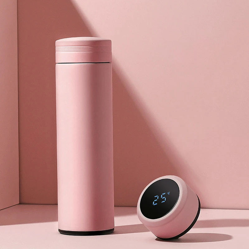 "500ml Smart Stainless Steel Water Bottle with Temperature Display - Leakproof Vacuum Flask for Coffee & Milk - Perfect Christmas Gift!" - Authentifactor