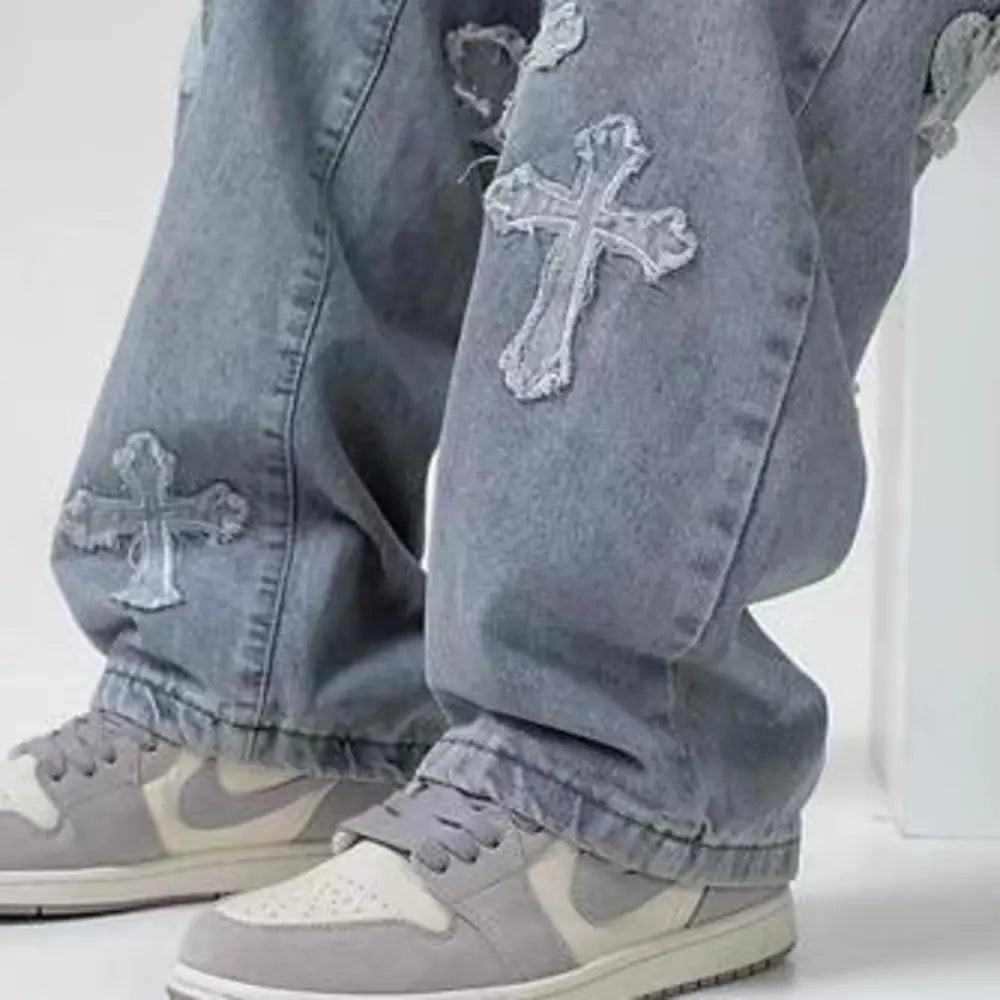 Men Streetwear Baggy Jeans - Authentifactor