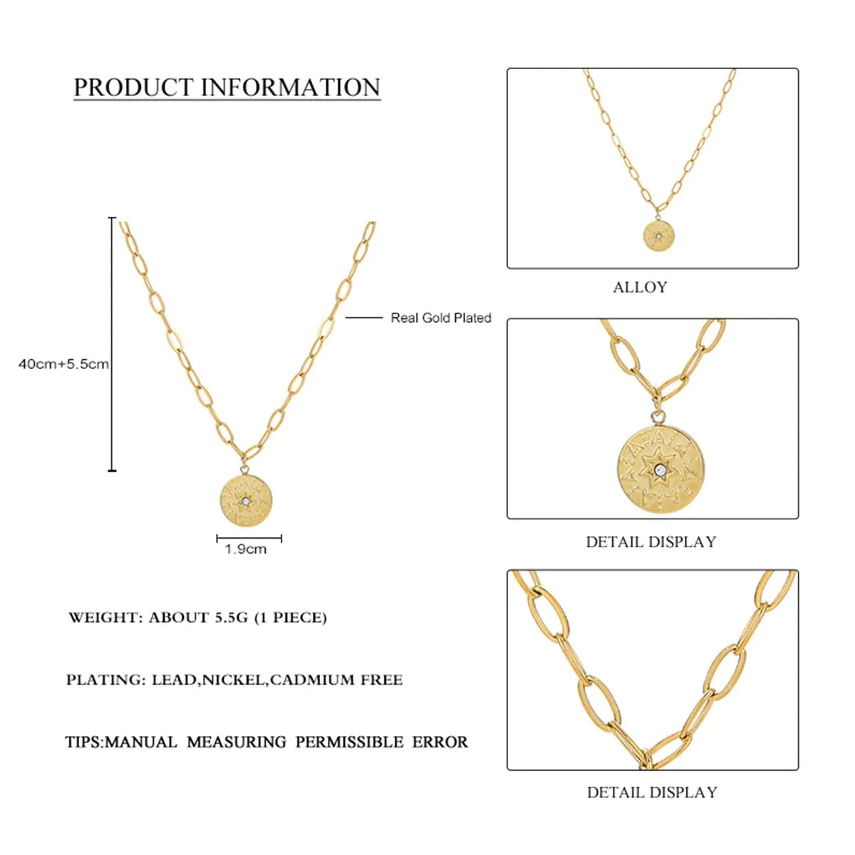 Round Pendant Necklace for Women - Authentifactor