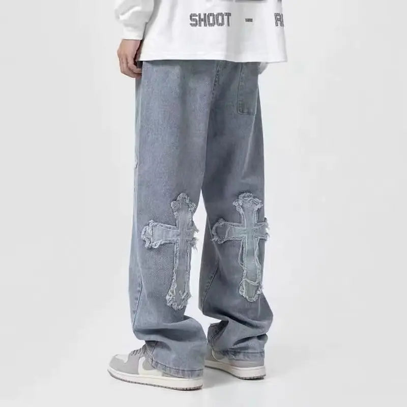 Men Streetwear Baggy Jeans - Authentifactor