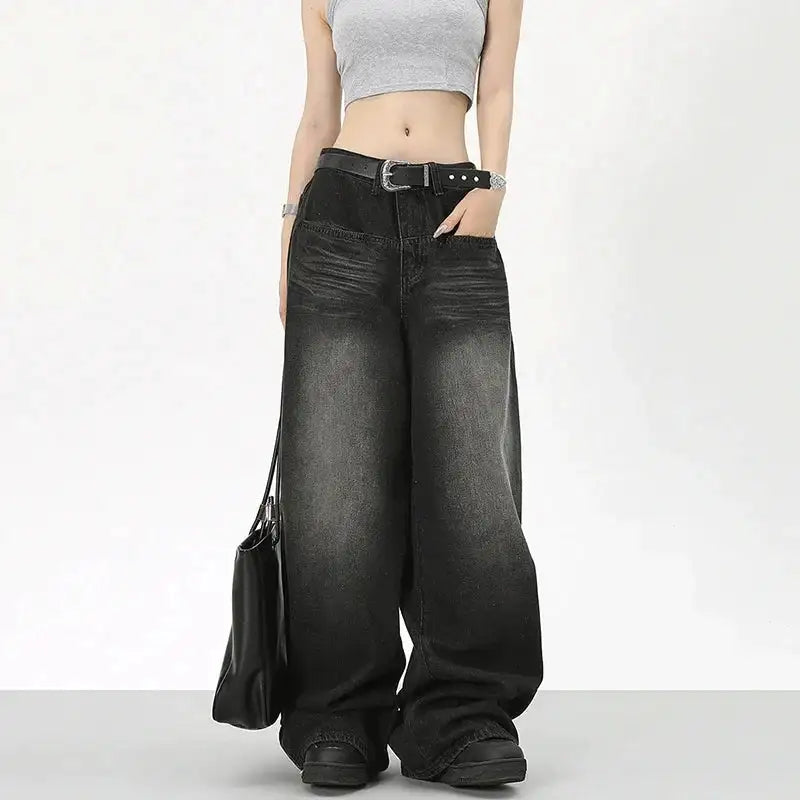 Black Baggy Washed Jeans - Authentifactor