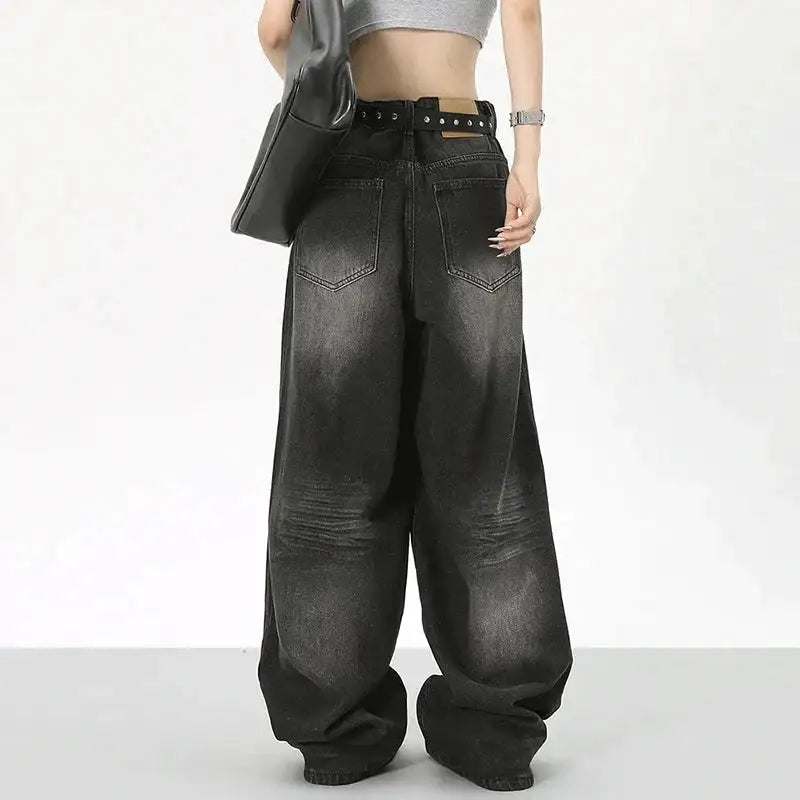 Black Baggy Washed Jeans - Authentifactor