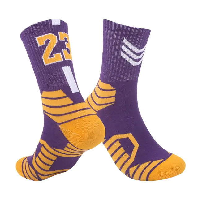Breathable Non-Slip Professional Basketball Socks for Men, Women, and Kids - Ideal for Sports, Cycling, Climbing, and Running - Authentifactor