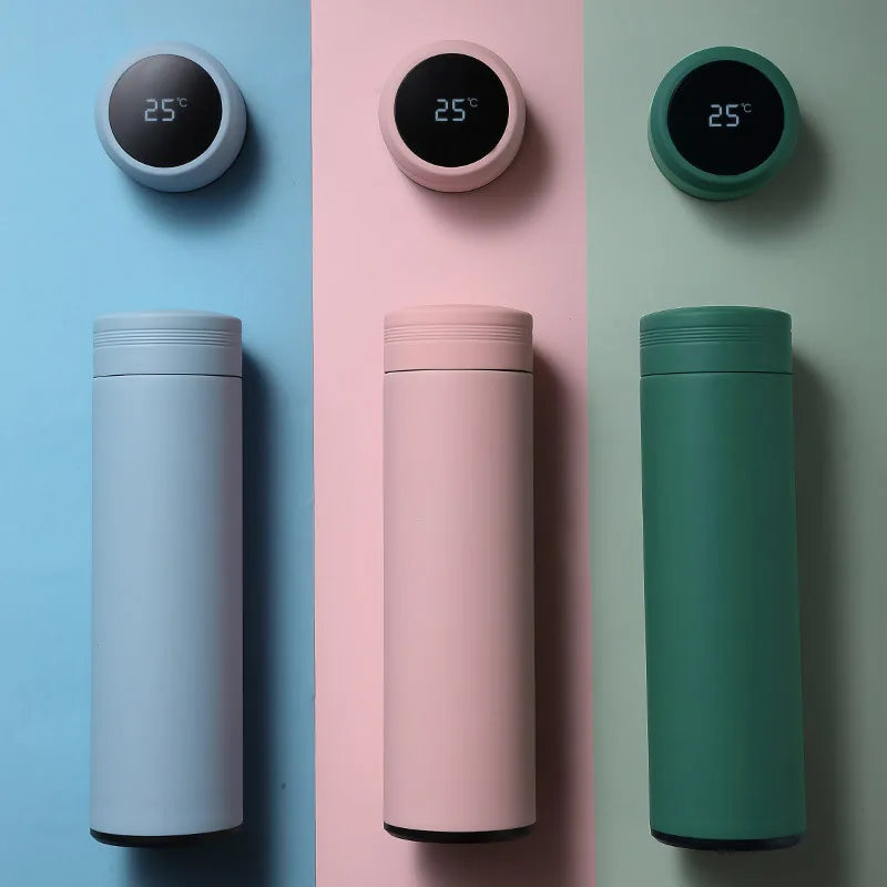 "500ml Smart Stainless Steel Water Bottle with Temperature Display - Leakproof Vacuum Flask for Coffee & Milk - Perfect Christmas Gift!" - Authentifactor
