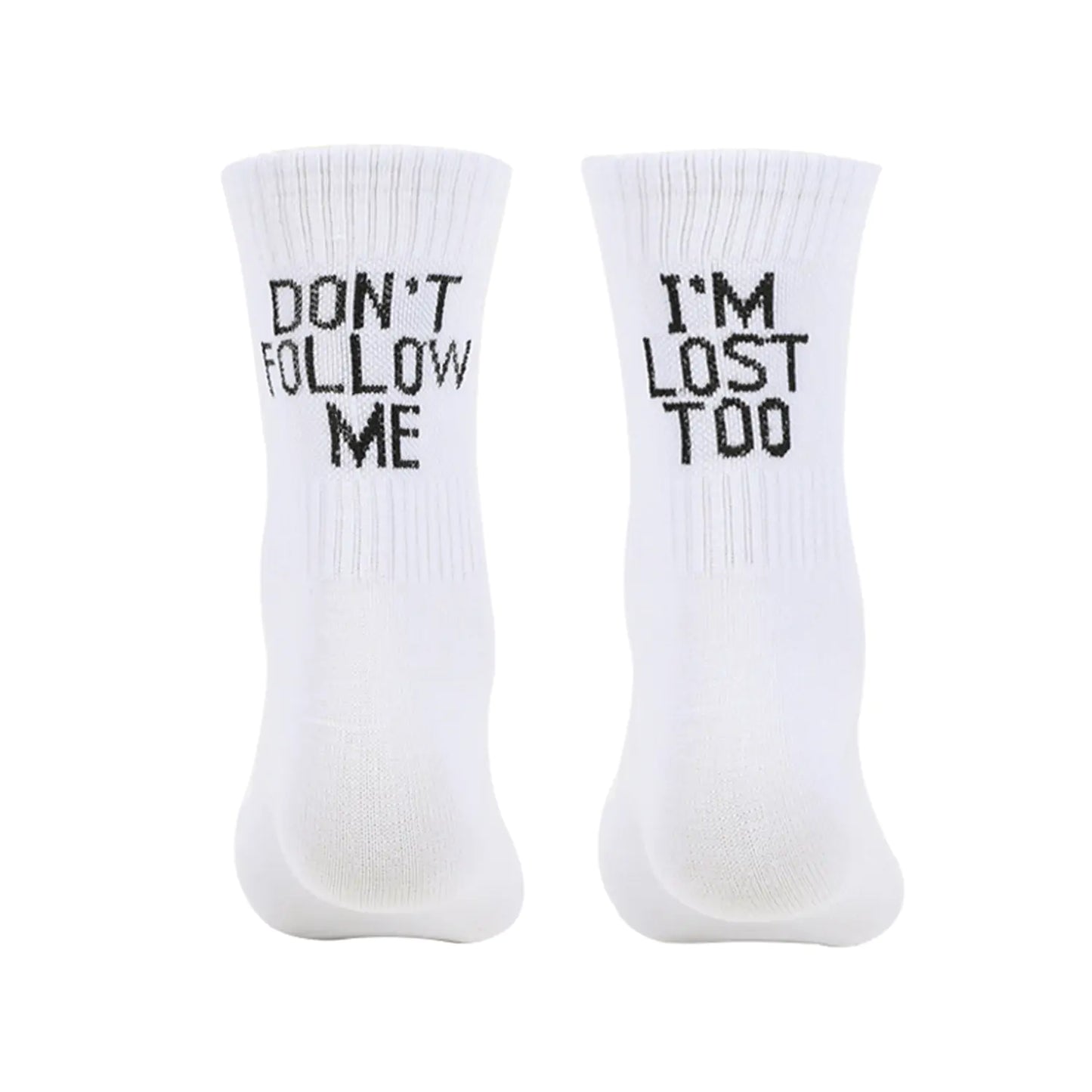 Hip Hop Humor Printed Crew Socks - Authentifactor