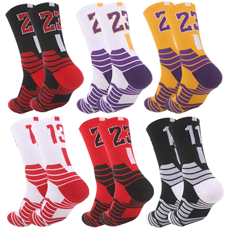 Breathable Non-Slip Professional Basketball Socks for Men, Women, and Kids - Ideal for Sports, Cycling, Climbing, and Running - Authentifactor