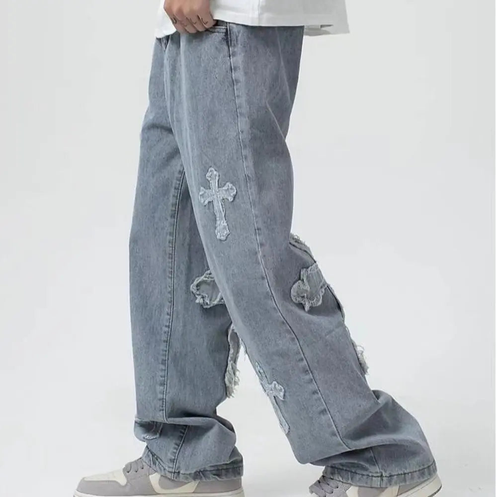 Men Streetwear Baggy Jeans - Authentifactor