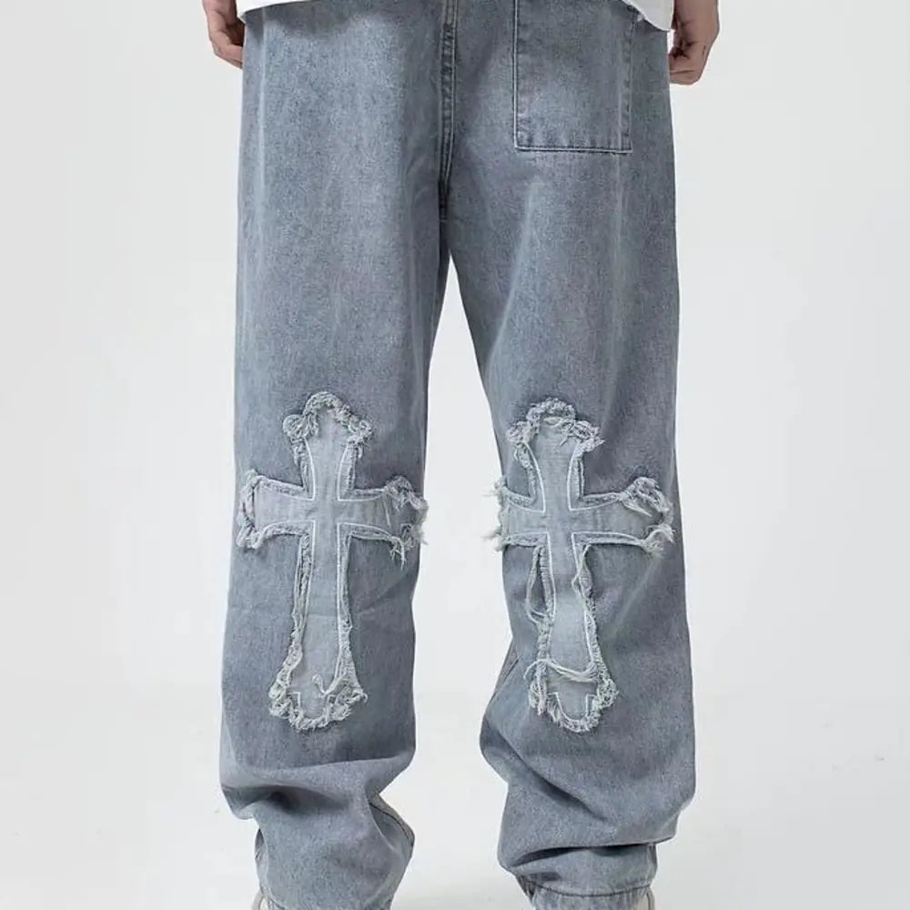 Men Streetwear Baggy Jeans - Authentifactor
