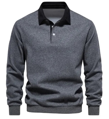 Men's Casual Polo Collar Sweater - Authentifactor