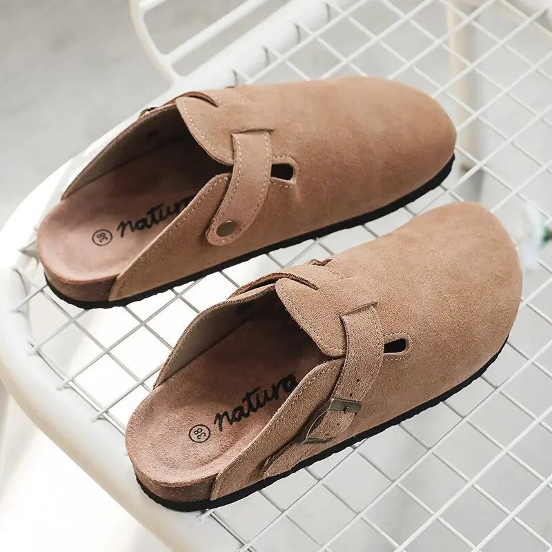 Women Closed Toe Cork Slippers