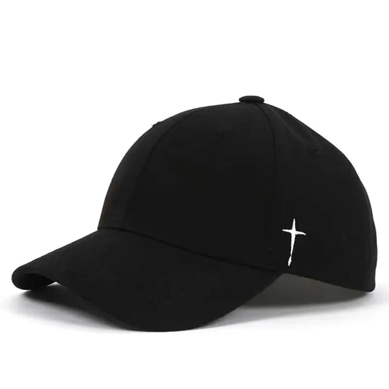 Unisex Simple Cross Water Drop Embroidery Baseball Caps Spring and Autumn Outdoor Adjustable Casual Hat Sunscreen Hat