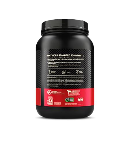 Revitalise with Optimum Nutrition Gold Standard 100% Whey Protein Powder, Double Rich Chocolate, 2 Pound (Packaging May Vary)