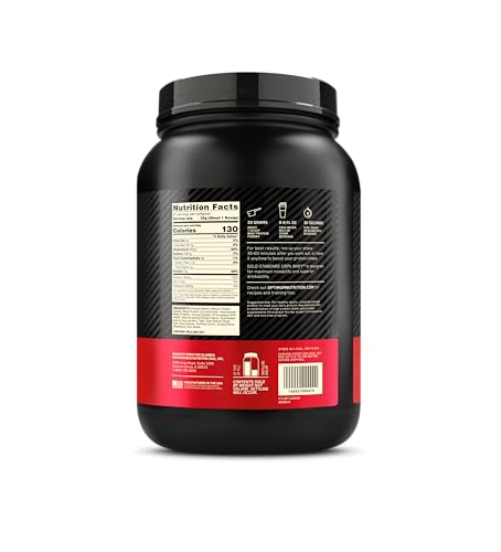 Revitalise with Optimum Nutrition Gold Standard 100% Whey Protein Powder, Double Rich Chocolate, 2 Pound (Packaging May Vary)