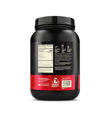 Revitalise with Optimum Nutrition Gold Standard 100% Whey Protein Powder, Double Rich Chocolate, 2 Pound (Packaging May Vary)