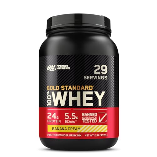 Revitalise with Optimum Nutrition Gold Standard 100% Whey Protein Powder, Double Rich Chocolate, 2 Pound (Packaging May Vary)