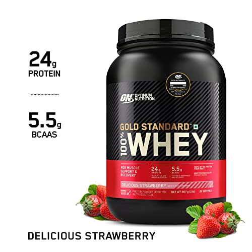 Revitalise with Optimum Nutrition Gold Standard 100% Whey Protein Powder, Double Rich Chocolate, 2 Pound (Packaging May Vary)