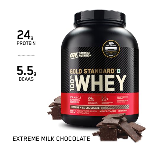 Revitalise with Optimum Nutrition Gold Standard 100% Whey Protein Powder, Double Rich Chocolate, 2 Pound (Packaging May Vary)