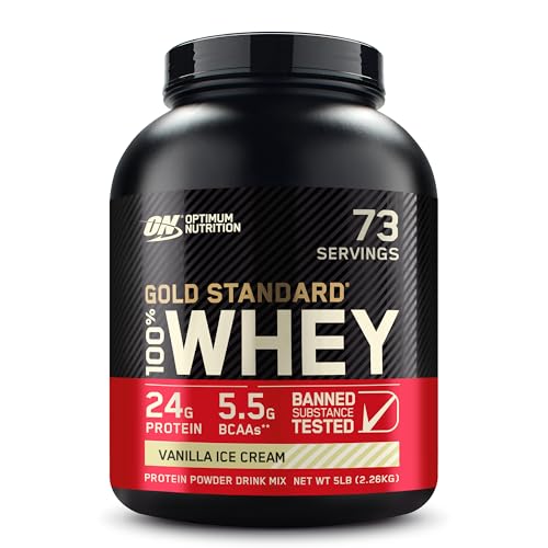 Revitalise with Optimum Nutrition Gold Standard 100% Whey Protein Powder, Double Rich Chocolate, 2 Pound (Packaging May Vary)