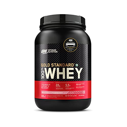 Revitalise with Optimum Nutrition Gold Standard 100% Whey Protein Powder, Double Rich Chocolate, 2 Pound (Packaging May Vary)