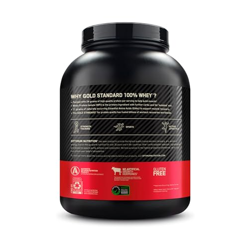 Revitalise with Optimum Nutrition Gold Standard 100% Whey Protein Powder, Double Rich Chocolate, 2 Pound (Packaging May Vary)