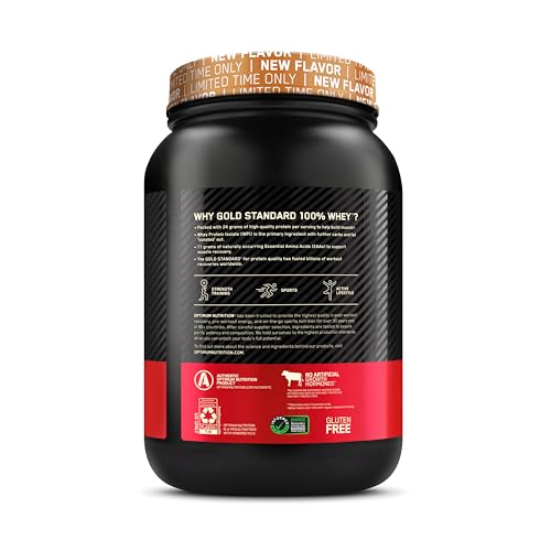 Revitalise with Optimum Nutrition Gold Standard 100% Whey Protein Powder, Double Rich Chocolate, 2 Pound (Packaging May Vary)