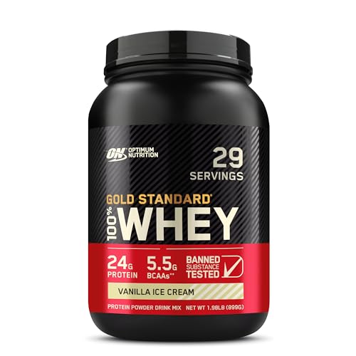 Revitalise with Optimum Nutrition Gold Standard 100% Whey Protein Powder, Double Rich Chocolate, 2 Pound (Packaging May Vary)