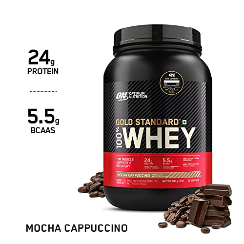 Revitalise with Optimum Nutrition Gold Standard 100% Whey Protein Powder, Double Rich Chocolate, 2 Pound (Packaging May Vary)