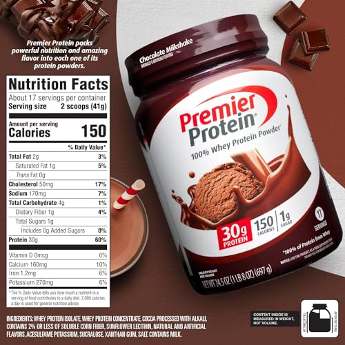 Ultimate Revitalization with Premier Protein Powder, Vanilla Milkshake - 30g Protein, 1g Sugar, 100% Whey Protein, Keto Friendly, No Soy Ingredients, Gluten Free - 17 Servings, 23.3 Ounces.