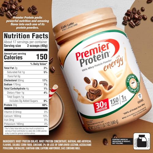 Ultimate Revitalization with Premier Protein Powder, Vanilla Milkshake - 30g Protein, 1g Sugar, 100% Whey Protein, Keto Friendly, No Soy Ingredients, Gluten Free - 17 Servings, 23.3 Ounces.