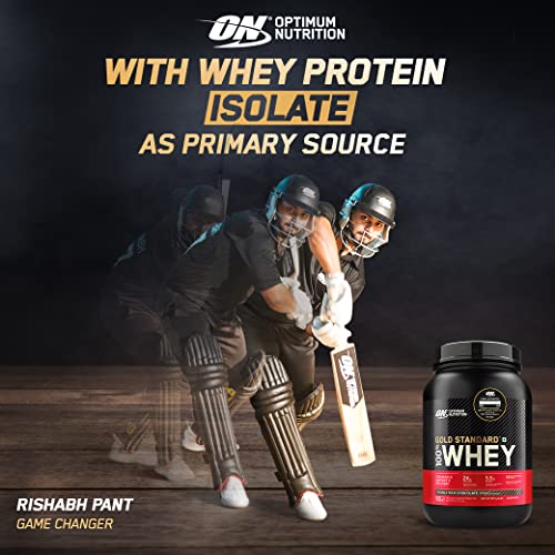 Revitalise with Optimum Nutrition Gold Standard 100% Whey Protein Powder, Double Rich Chocolate, 2 Pound (Packaging May Vary)