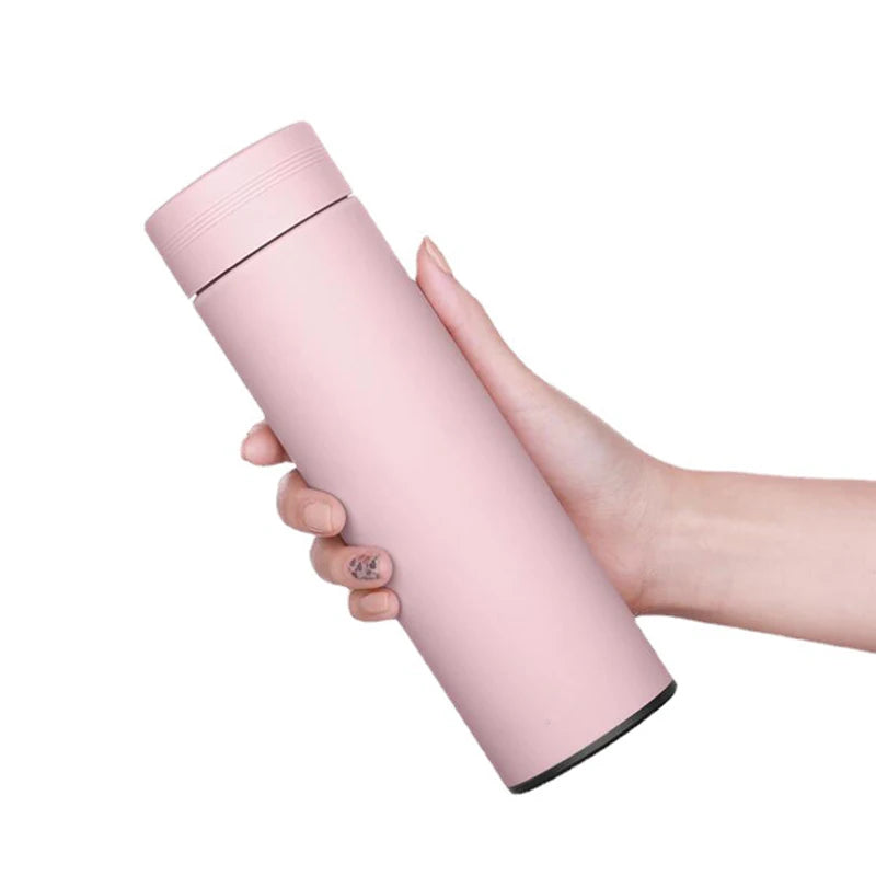 "500ml Smart Stainless Steel Water Bottle with Temperature Display - Leakproof Vacuum Flask for Coffee & Milk - Perfect Christmas Gift!"