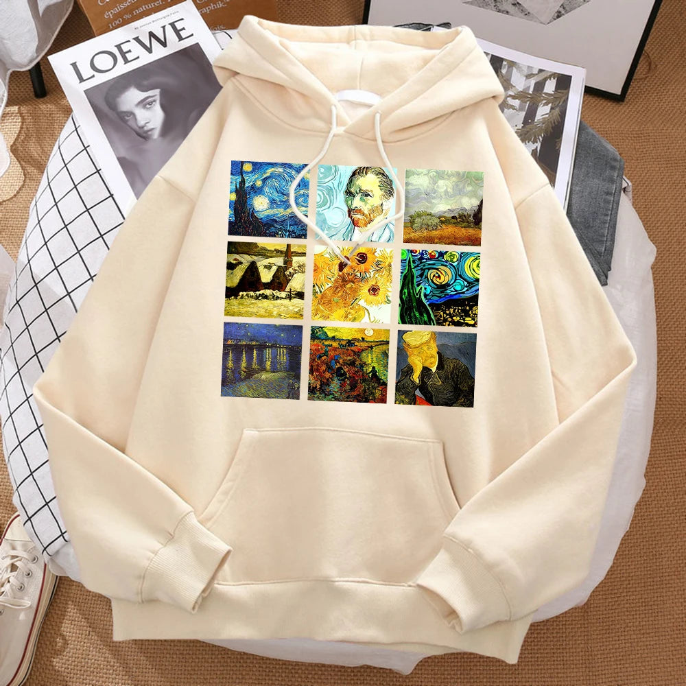 World Famous Painting Sanskrit Van Gogh Prints Men'S Hoodies Fashion Fit Hoodie Hip Hop Hoody Cartoons Sportswears Womens