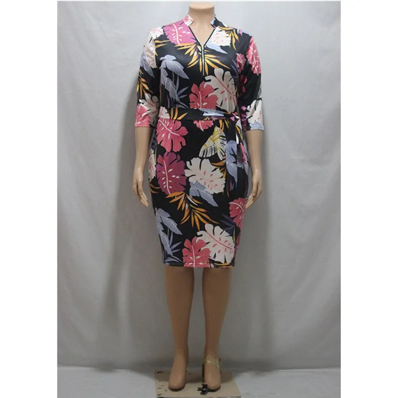 Printed BeautyCurvy Dress Women