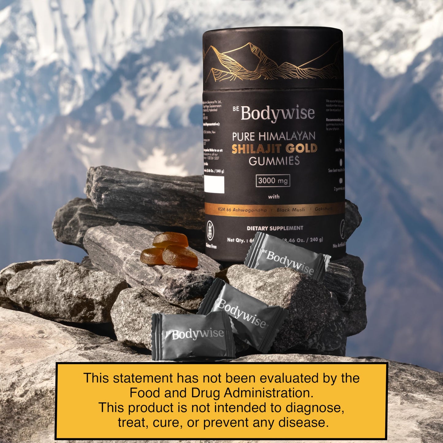 Pure Himalayan Shilajit Gummies with Ashwagandha, and 85+ Trace Minerals.