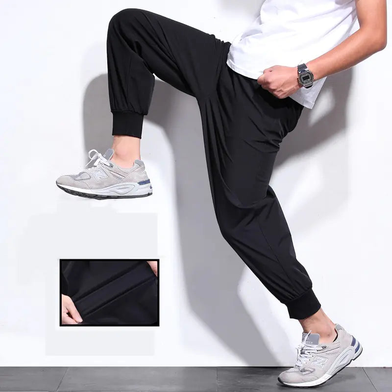 Oversized Men Black Casual Sweatpants