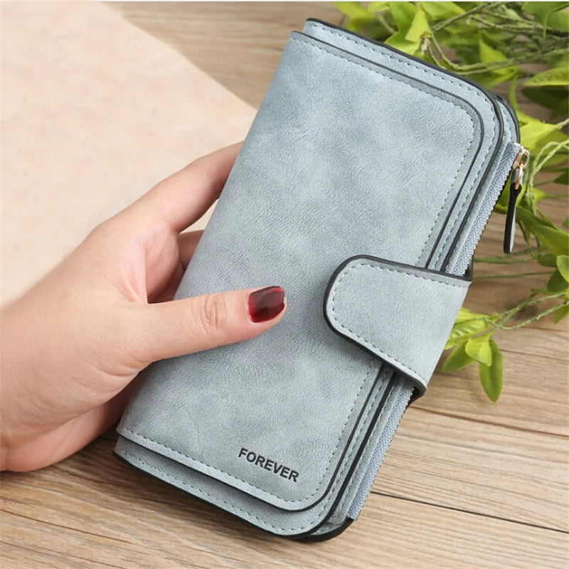 Wallet Brand Coin Purse Scrub Leather Women Wallet Clutch Carteira Feminina