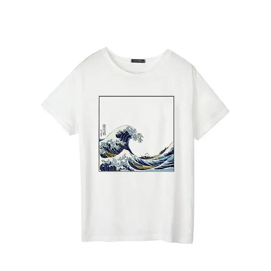 High Tide Waves Print T-Shirt