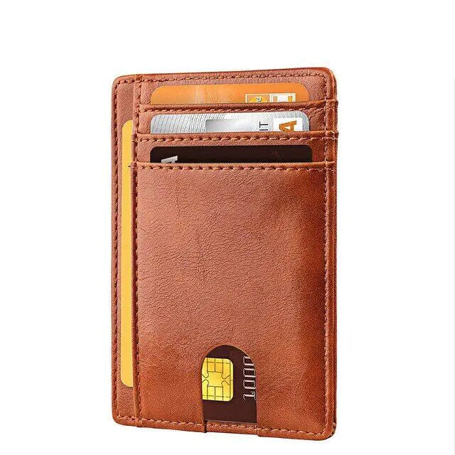 Mens Leather Slim Wallet Credit Card Holder RFID Blocking Pocket ID Money PU USA