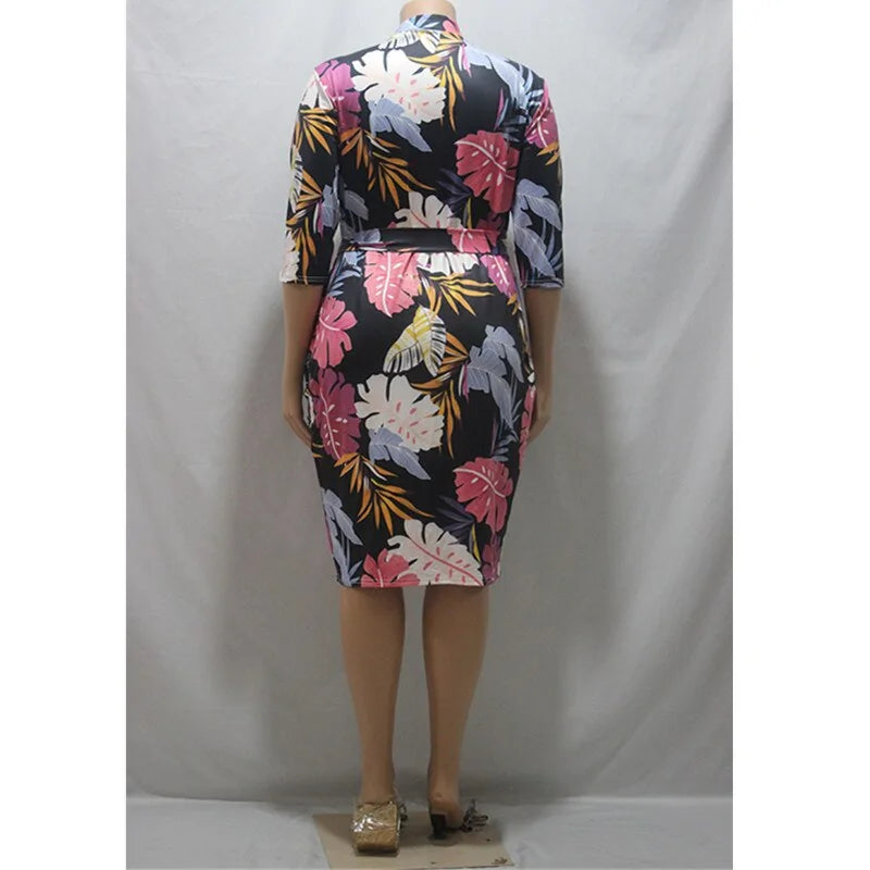 Printed BeautyCurvy Dress Women