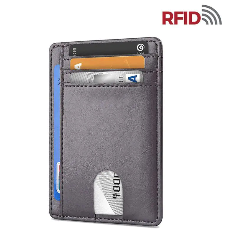 Mens Leather Slim Wallet Credit Card Holder RFID Blocking Pocket ID Money PU USA