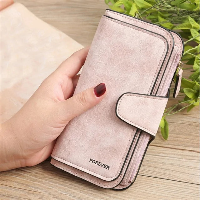 Wallet Brand Coin Purse Scrub Leather Women Wallet Clutch Carteira Feminina