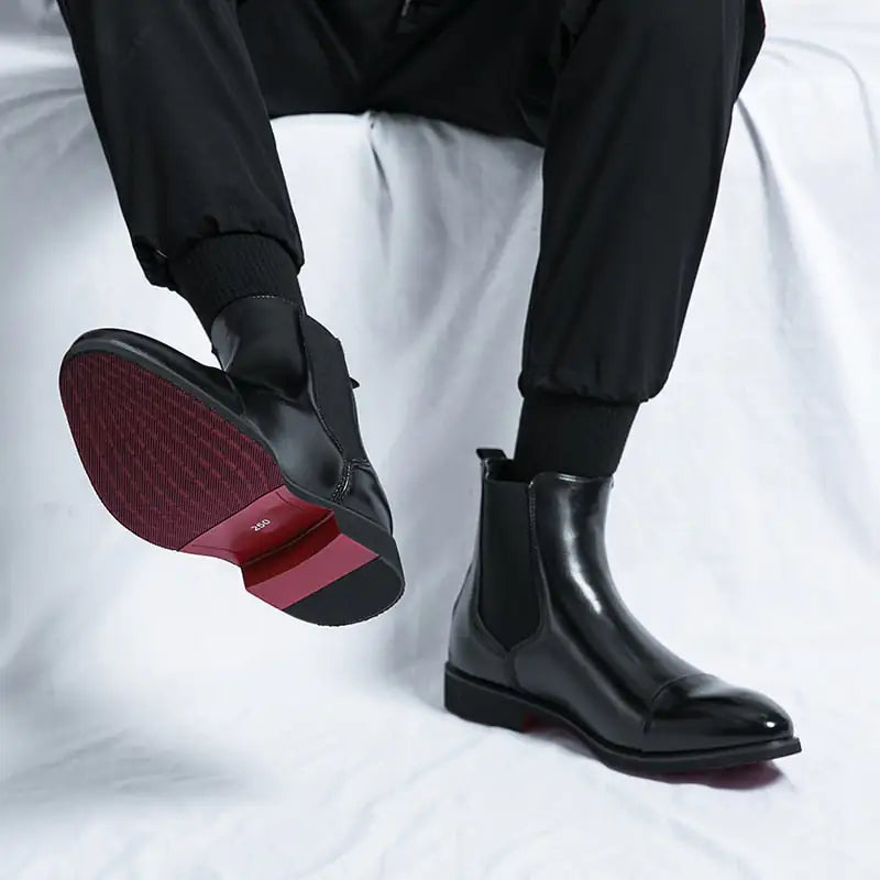 Red Bottom Chelsea Boots For Men